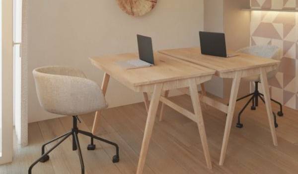 Espace de télétravail.